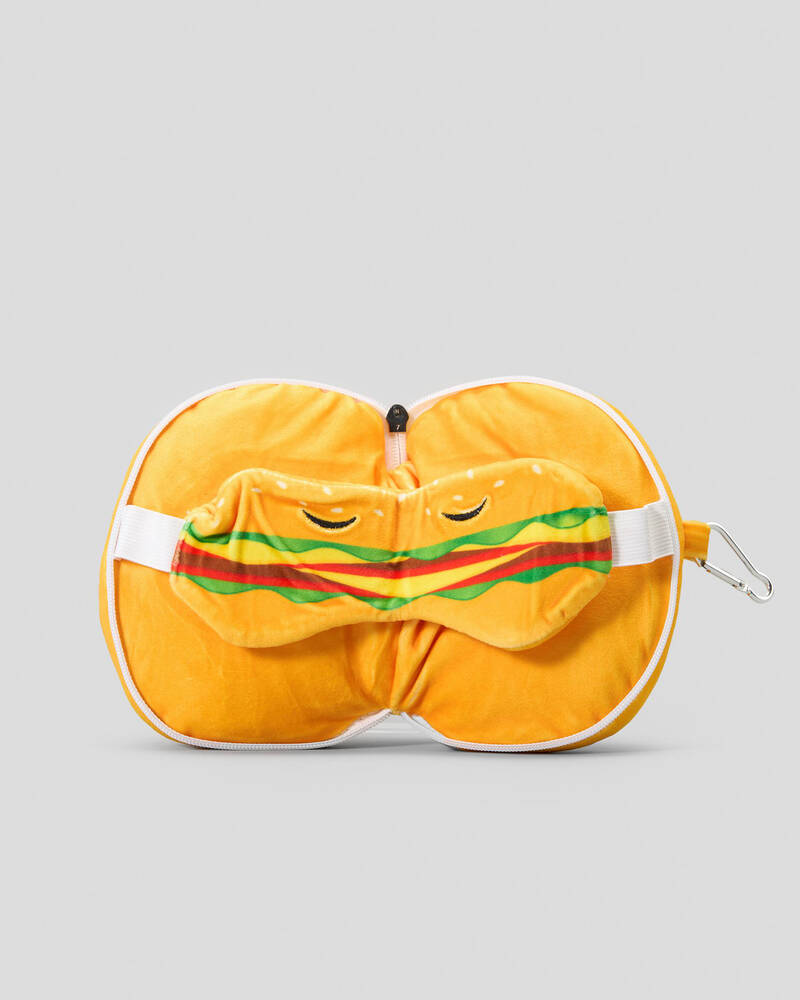 Get It Now Travel Burger Mask & Pillow for Unisex