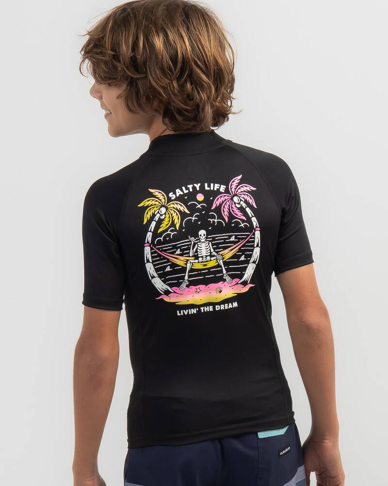 Salty Life Boys' Livin' The Dream Rash Vest for Mens