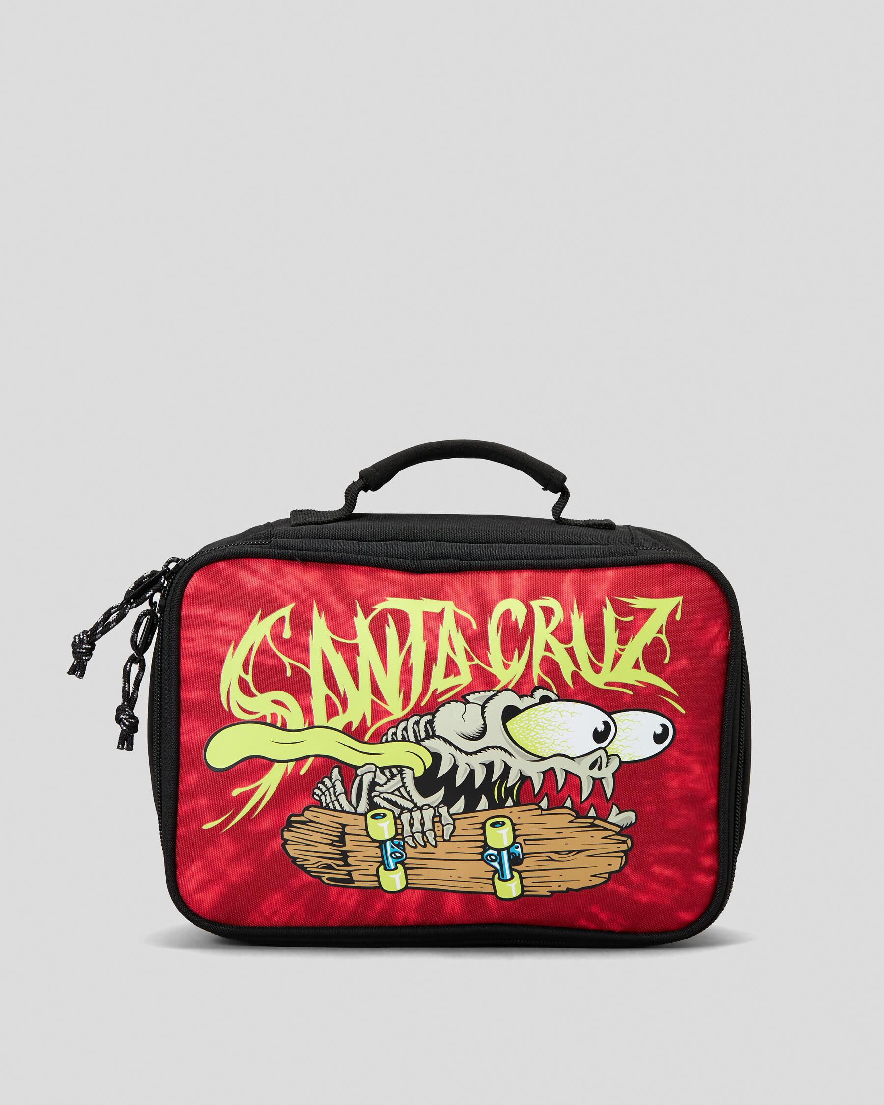 Santa Cruz Bone Slasher Lunch Box In Red Tie Dye FREE Shipping