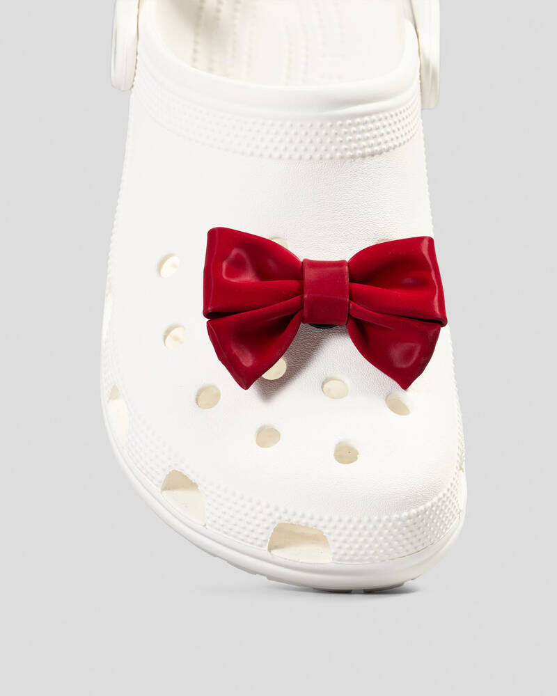 Crocs Maroon Bow Dark Romance Jibbitz for Unisex