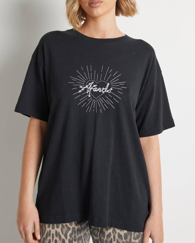 Afends Pulse Hemp Oversized T-Shirt for Womens
