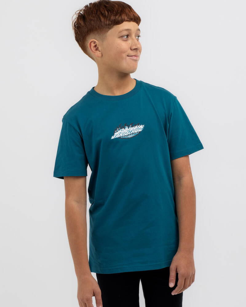 Santa Cruz Boys' Ultimate Flame Dot T-Shirt for Mens