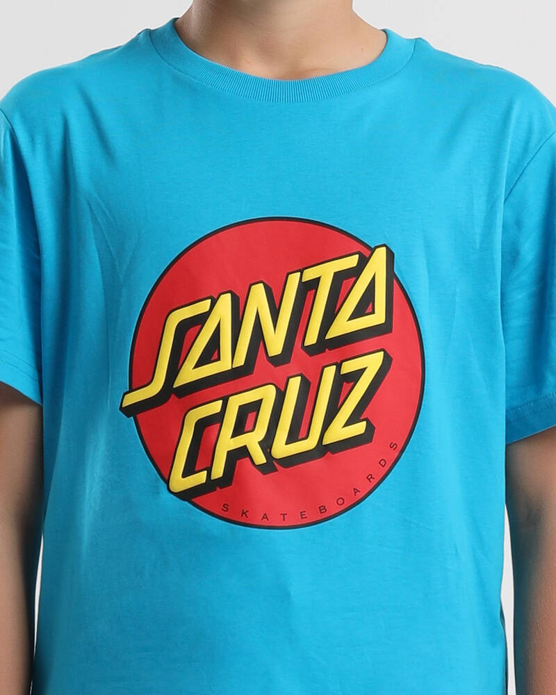 Santa Cruz Boys' Classic Dot Puff Front T-Shirt for Mens