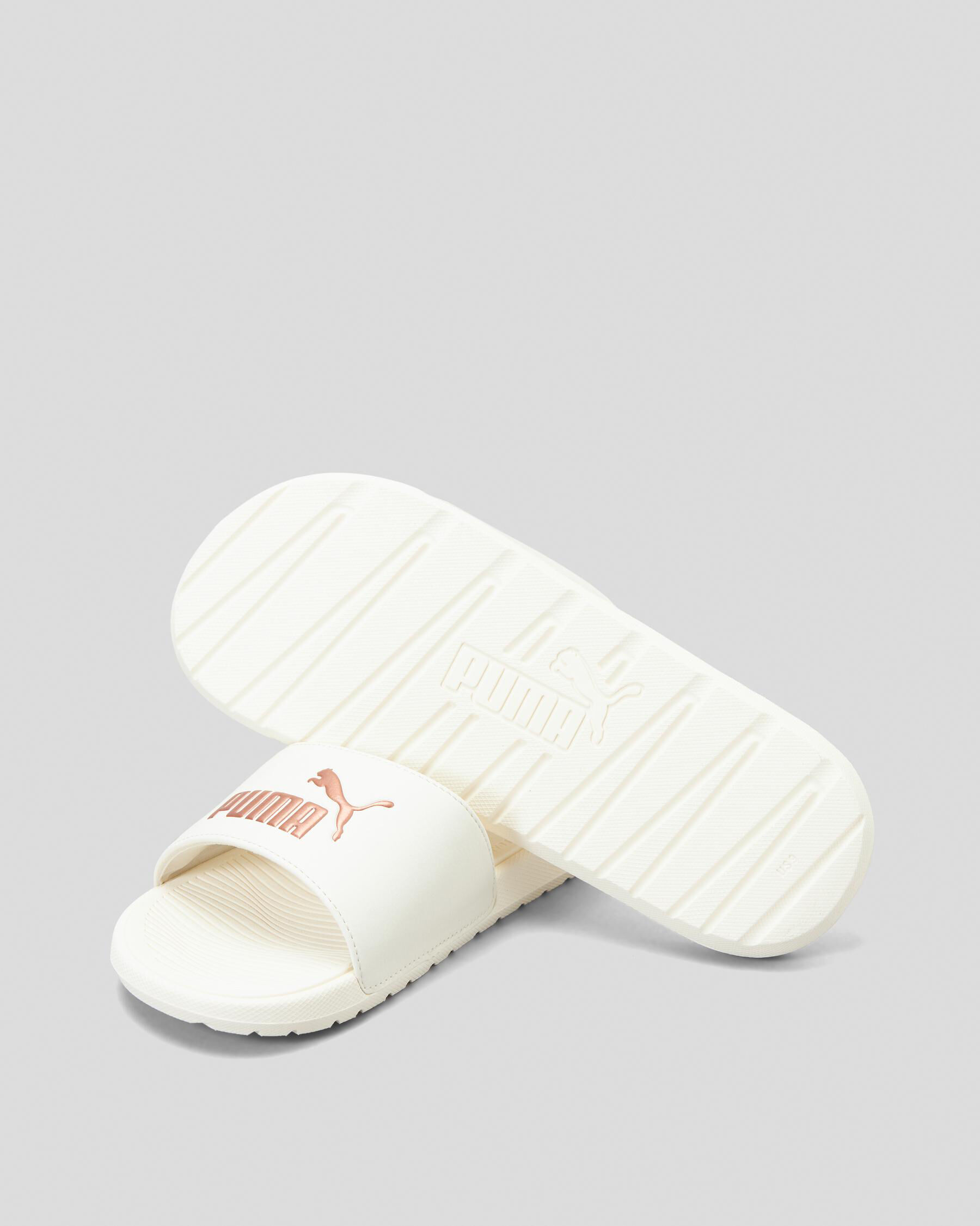 Shop Puma Womens Cool Cat 2.0 Slide Sandals In Pristine rose Gold Fast Shipping Easy Returns City Beach Australia