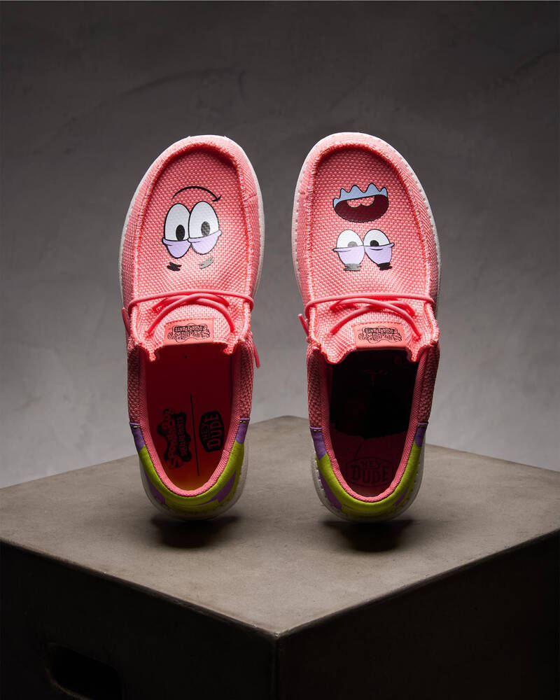 HEYDUDE Wally Funk Spongebob Patrick Shoes for Mens