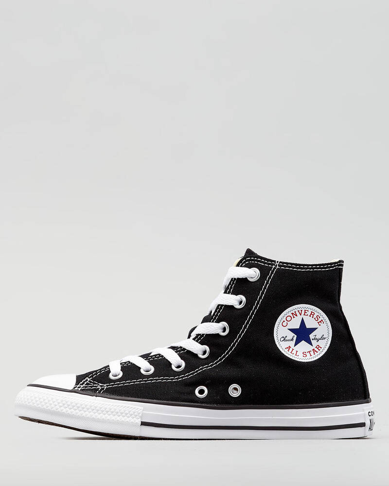 Converse Boys' Chuck Taylor All Star Hi-Top Shoes In Black - Fast ...
