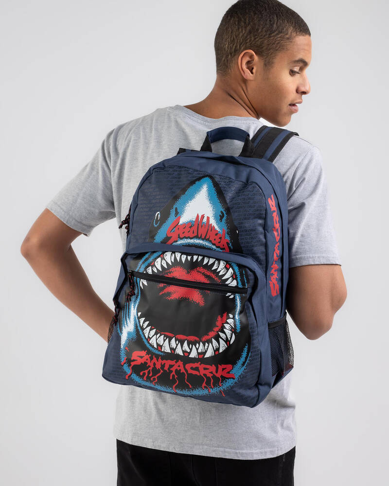 Santa Cruz Speed Wheels Shark Backpack for Mens