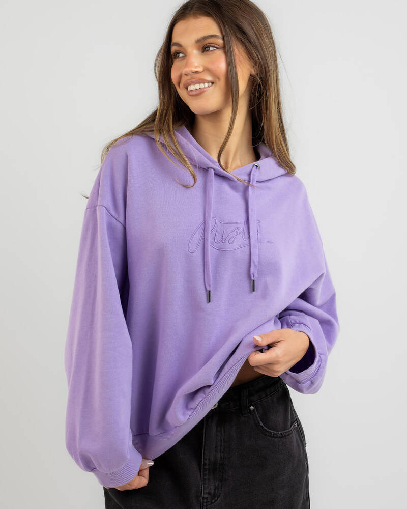 Shop Rusty Logo Oversize Hoodie In Lavender - Fast Shipping & Easy ...