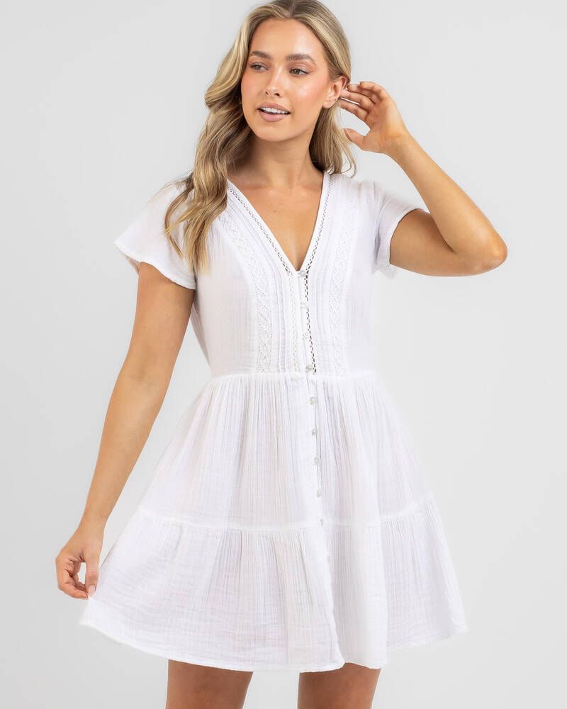 Shop Rip Curl Summer Breeze Dress In White - Fast Shipping & Easy ...