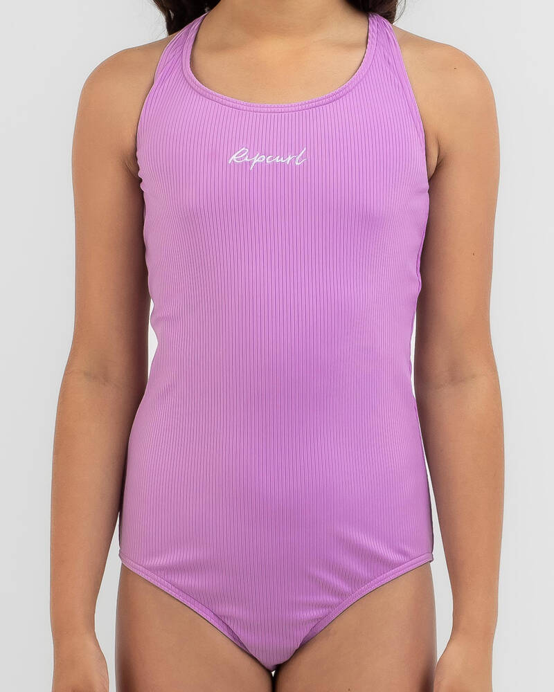 Rip Curl Girls' Luxe Rib One Piece Swimsuit for Womens