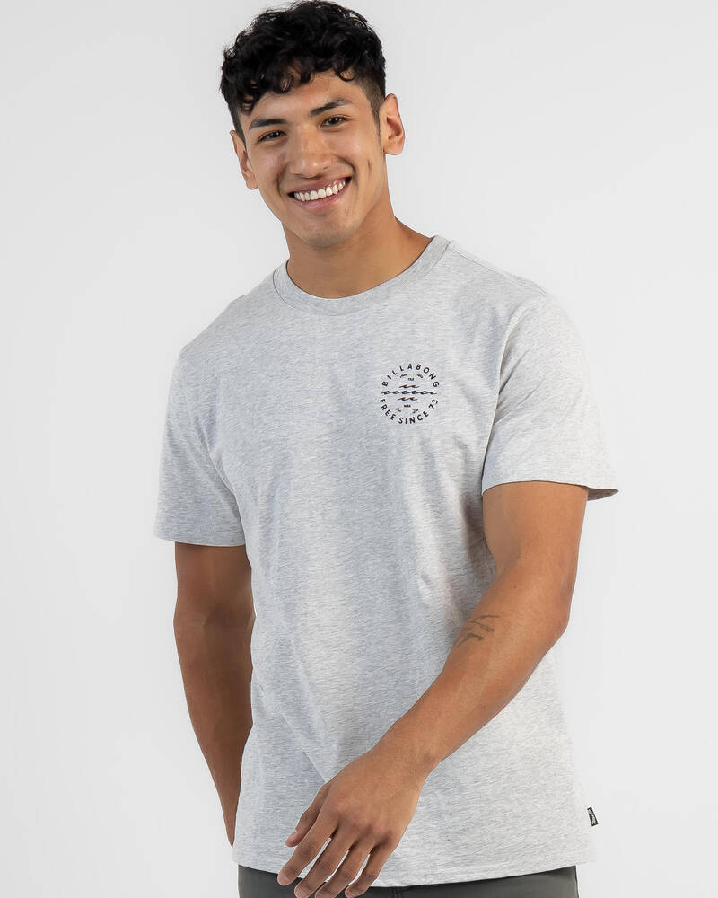 Billabong Hombre Camiseta WAVE DAZE TEE(Grey Heather)