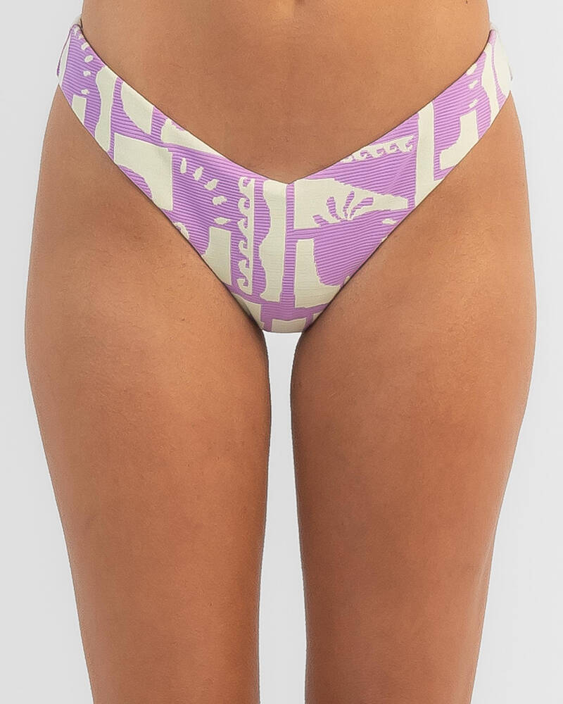 Rip Curl New Wave High Cut Cheeky Bikini Bottom for Womens