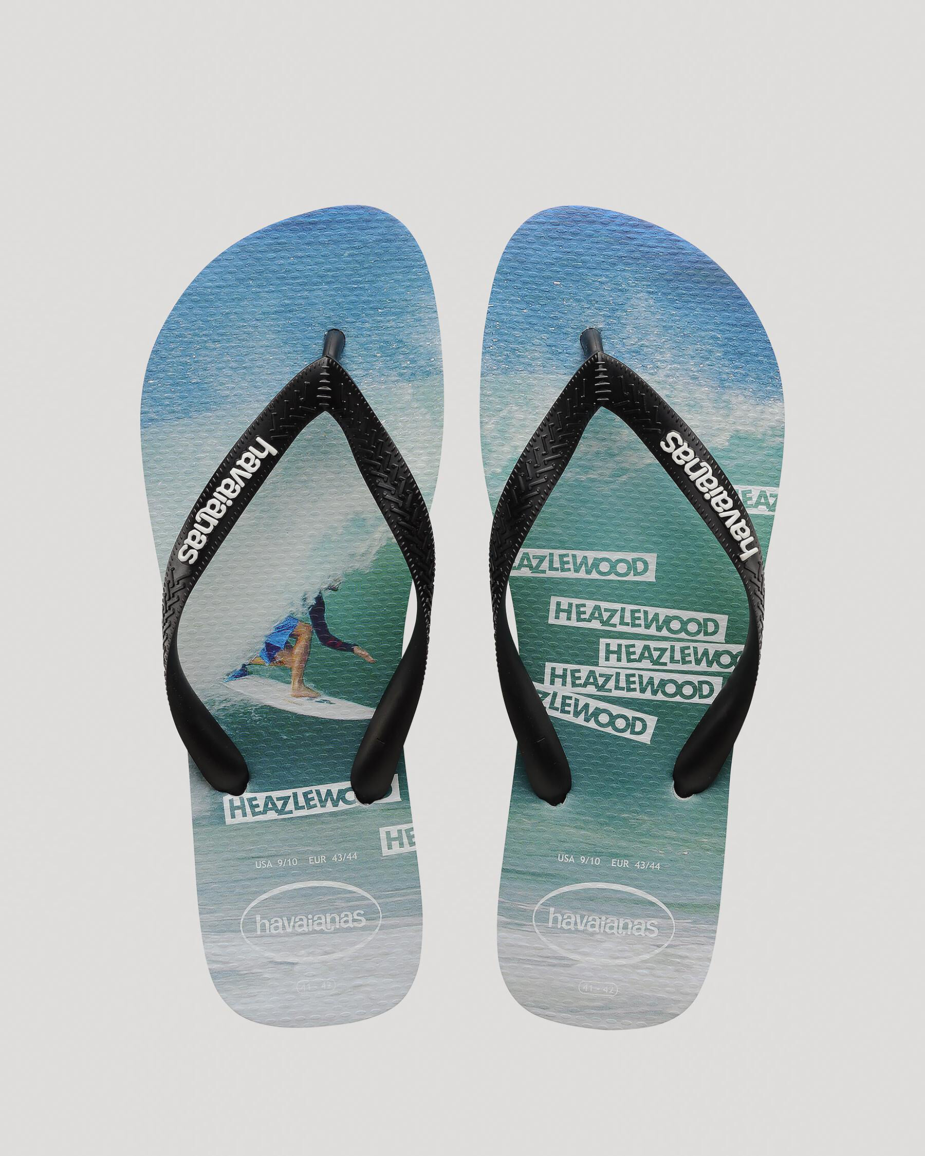 Havaianas Kids Top Photoprint Thongs In Ocean Fast Shipping