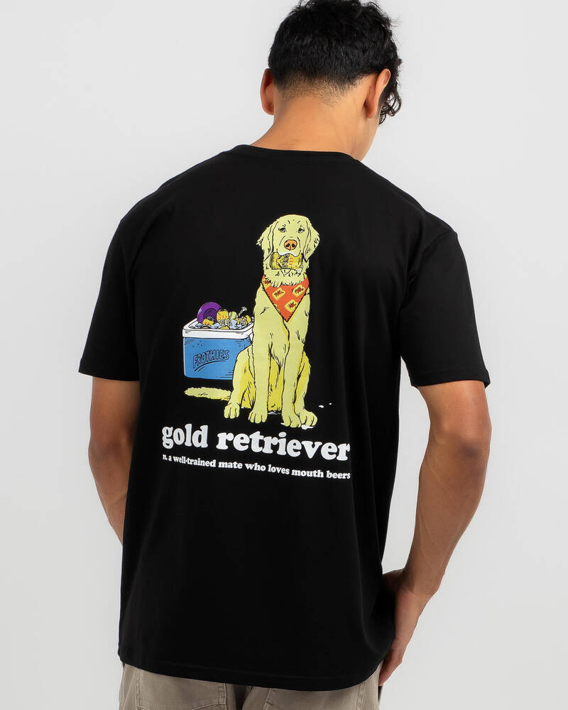 Frothies Gold Retriever T-Shirt for Mens