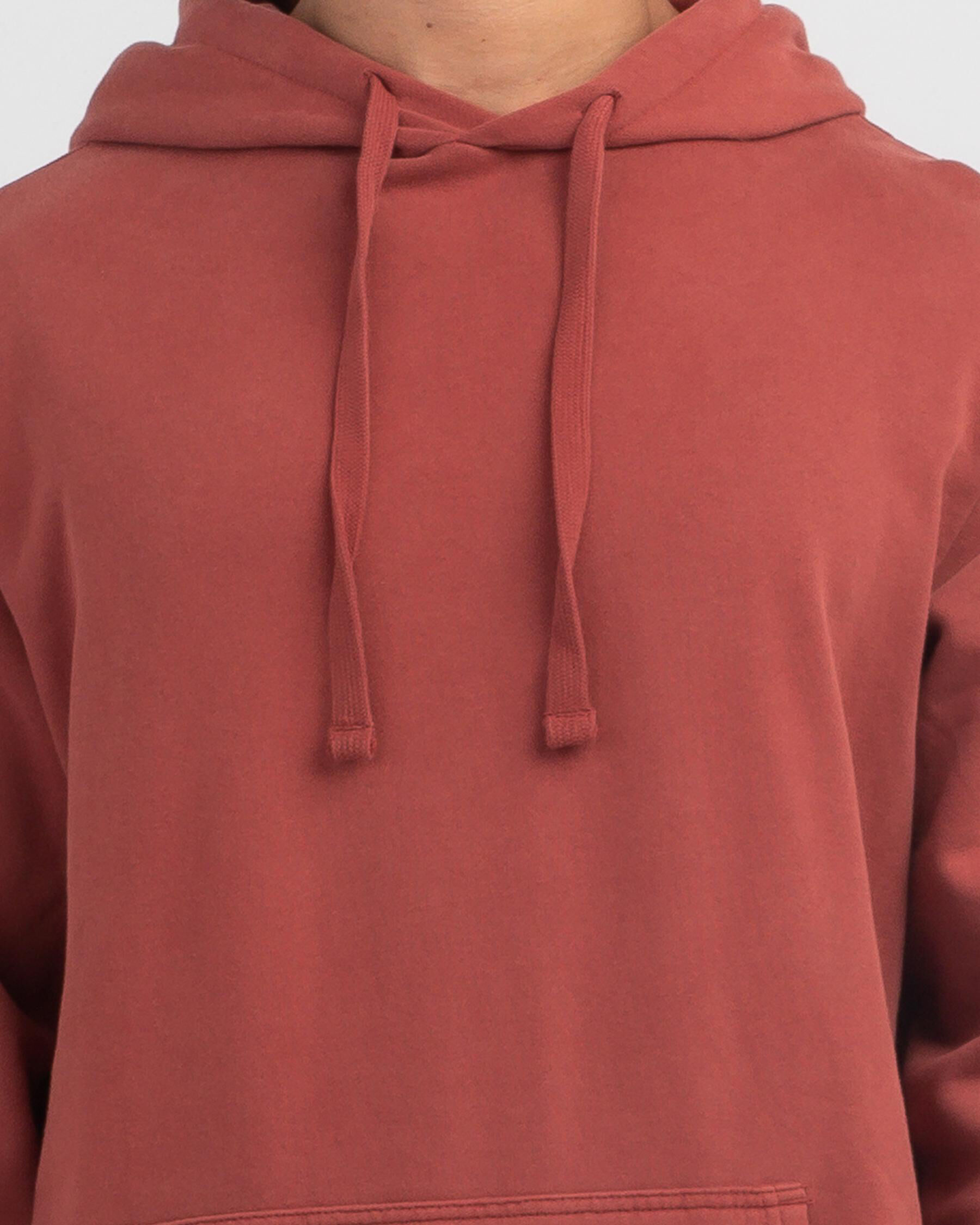 Billabong Overdye Pop Hoodie In Desert Red Fast Shipping Easy