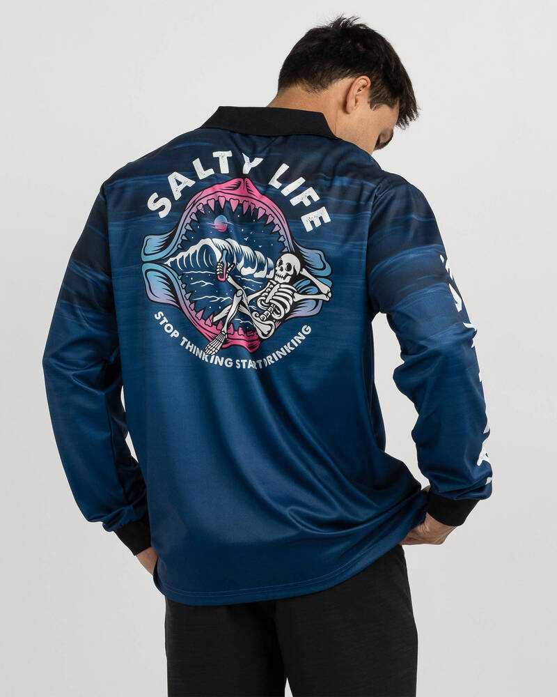 Salty Life Hidden Paradise Fishing Jersey for Mens