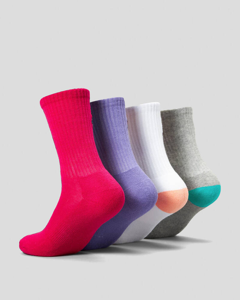 Santa Cruz Girls' Other Dot Crew Sock - 4 Pack for Womens