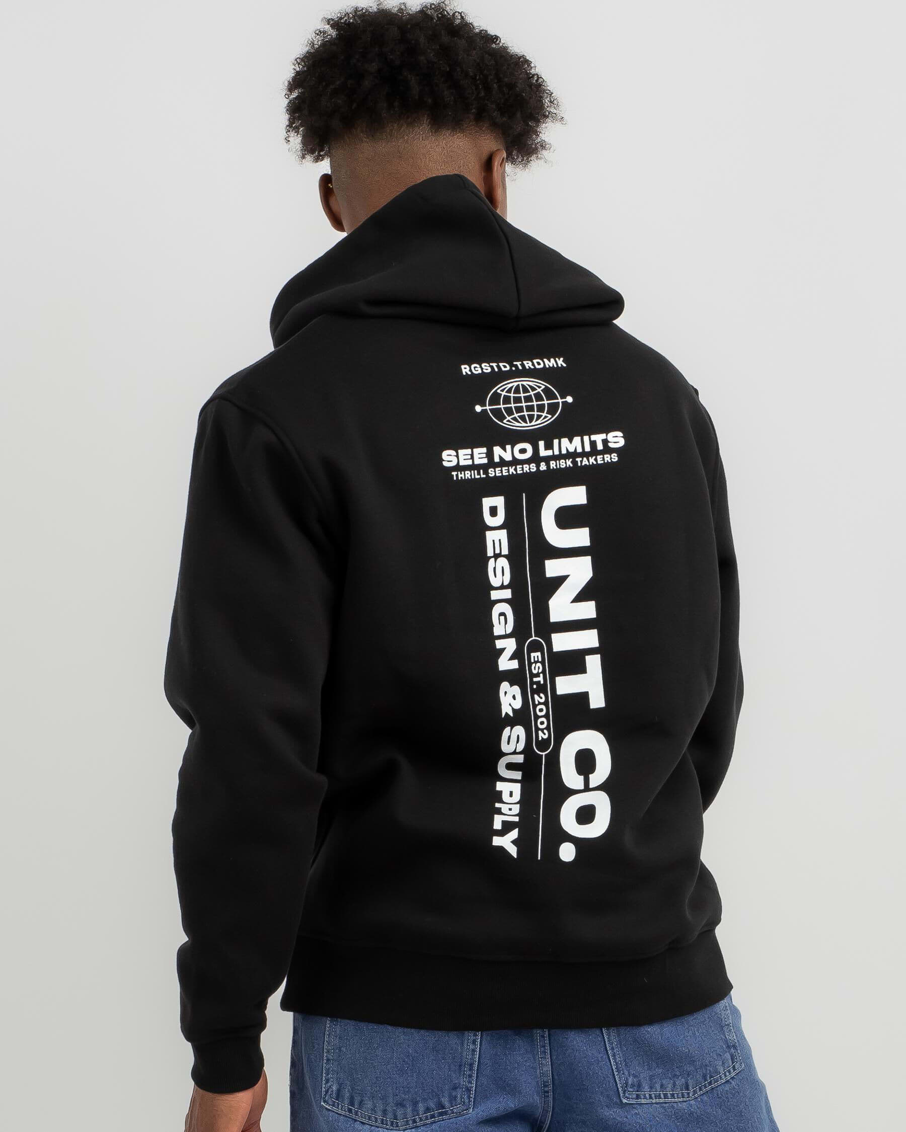 Unit Worldwide Hoodie In Black FREE Shipping Easy Returns