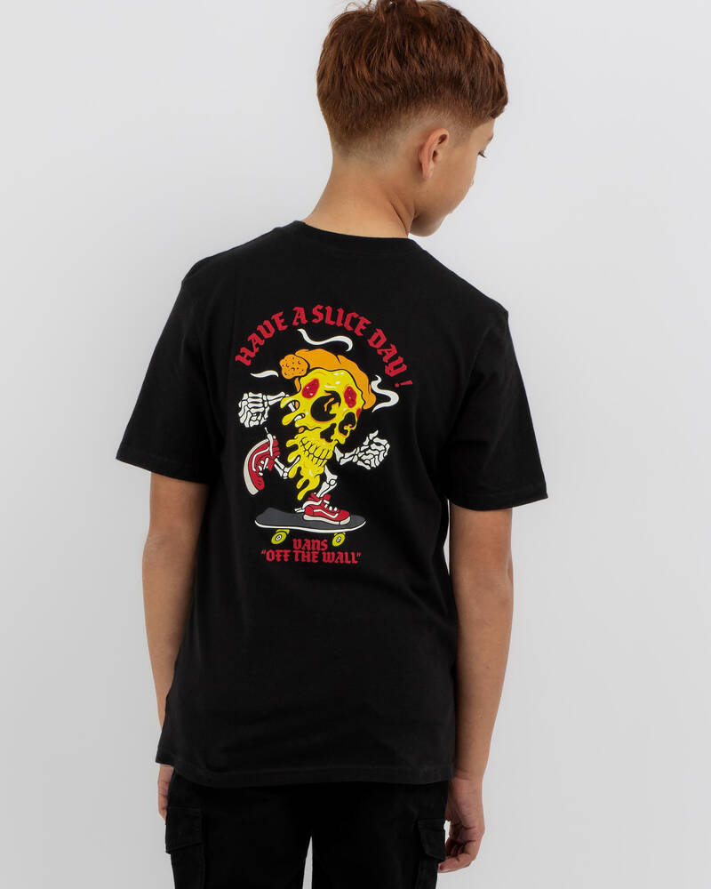 Vans Boys' Pizza Skull T-Shirt for Mens