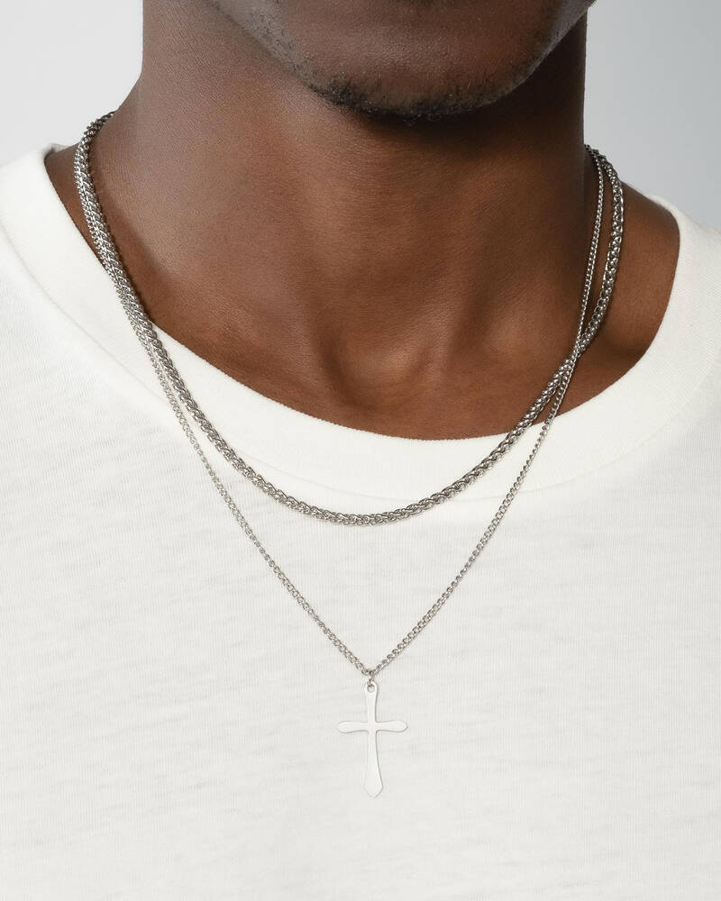 REPUBLIK Combo Cross Necklace for Mens