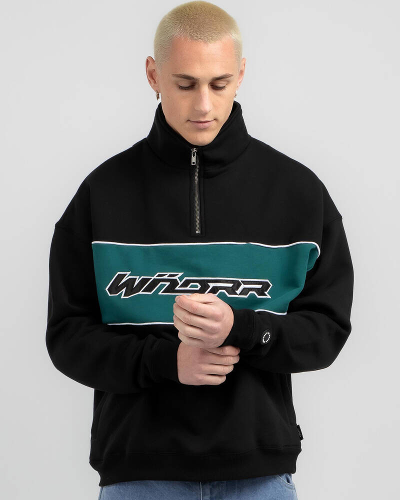 Wndrr Solitude 1/4 Zip Panel Sweatshirt for Mens