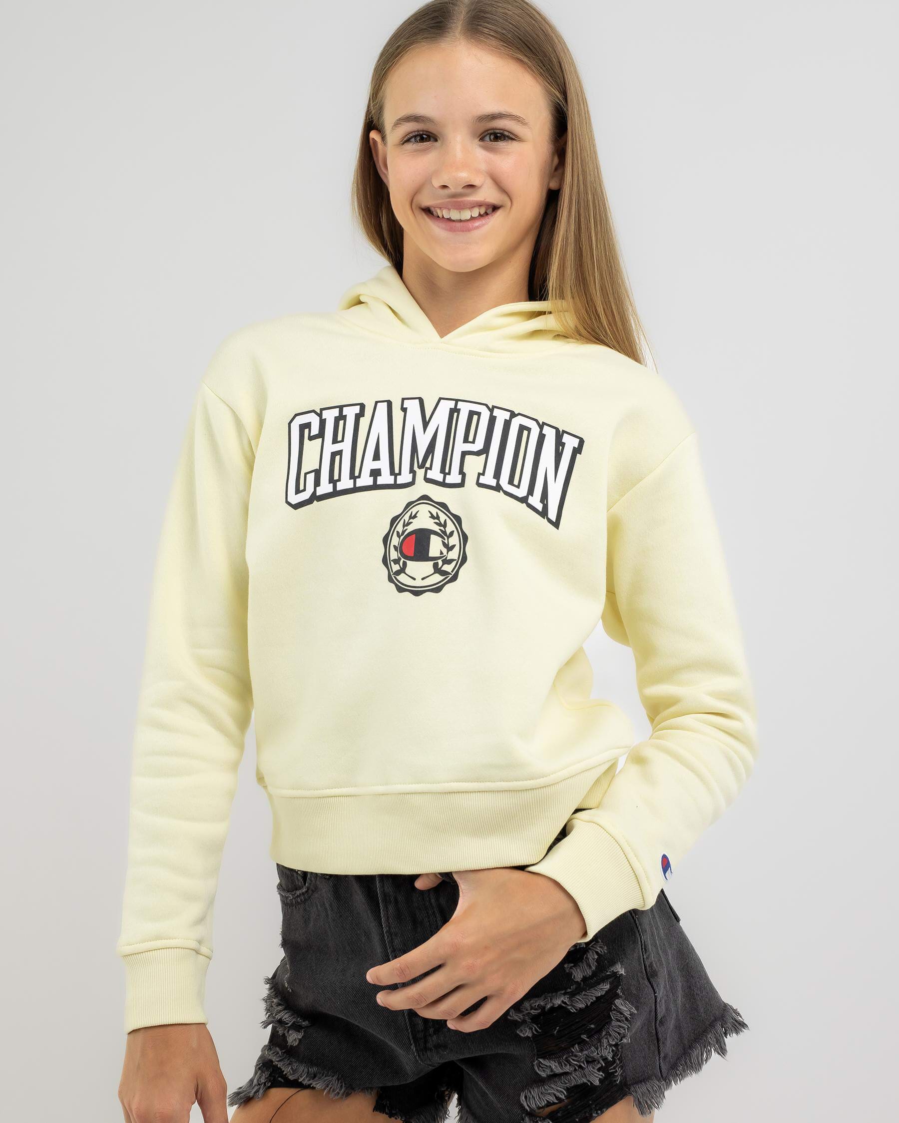 Girls yellow 2024 champion hoodie