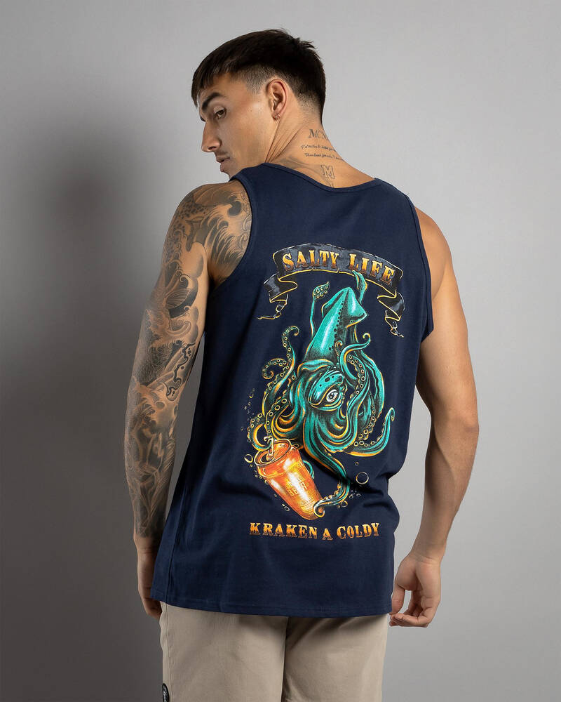 Salty Life Kraken Singlet for Mens