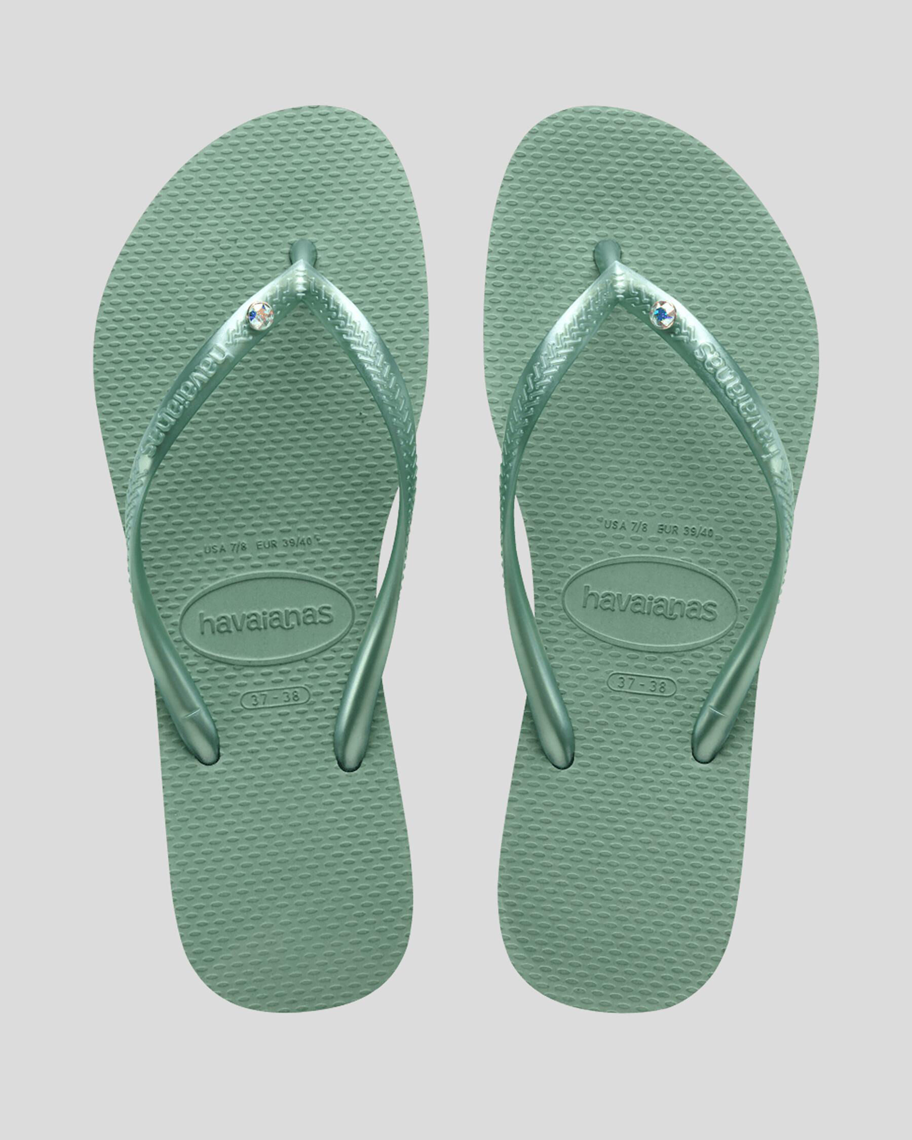 Havaianas Slim Crystal Thongs In Clay FREE Shipping Easy