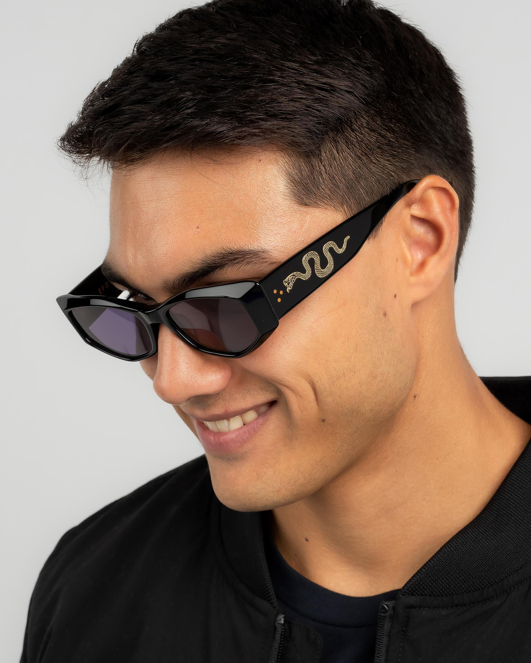 EPOKHE Guilty Sunglasses In Black Polished / Black - FREE 