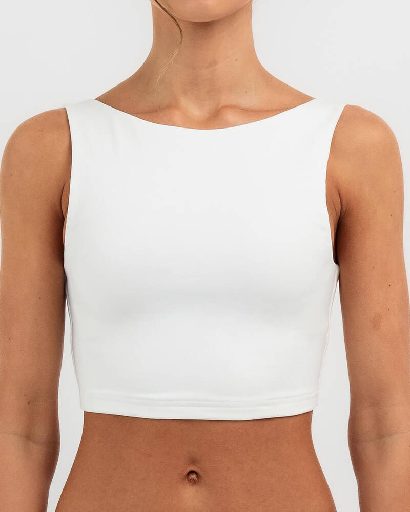 Ava And Ever Basic Super Soft Backless Crop Top for Womens