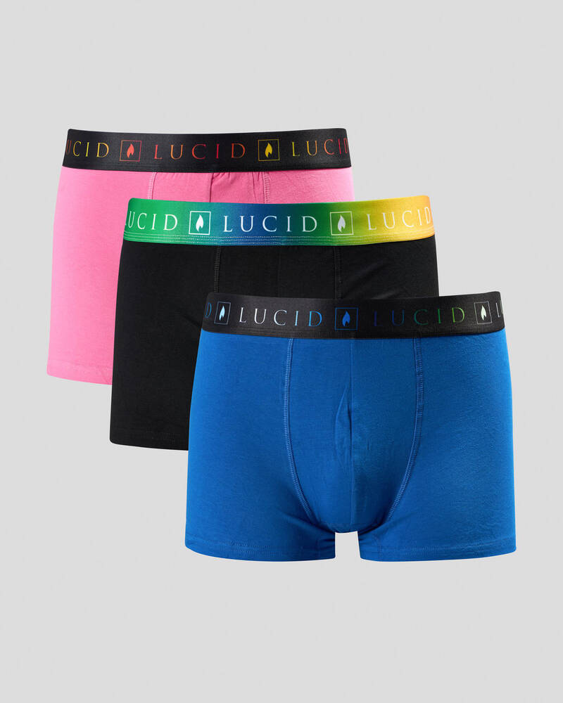 Lucid Vibrant Fitted Boxer Shorts 3 Pack for Mens