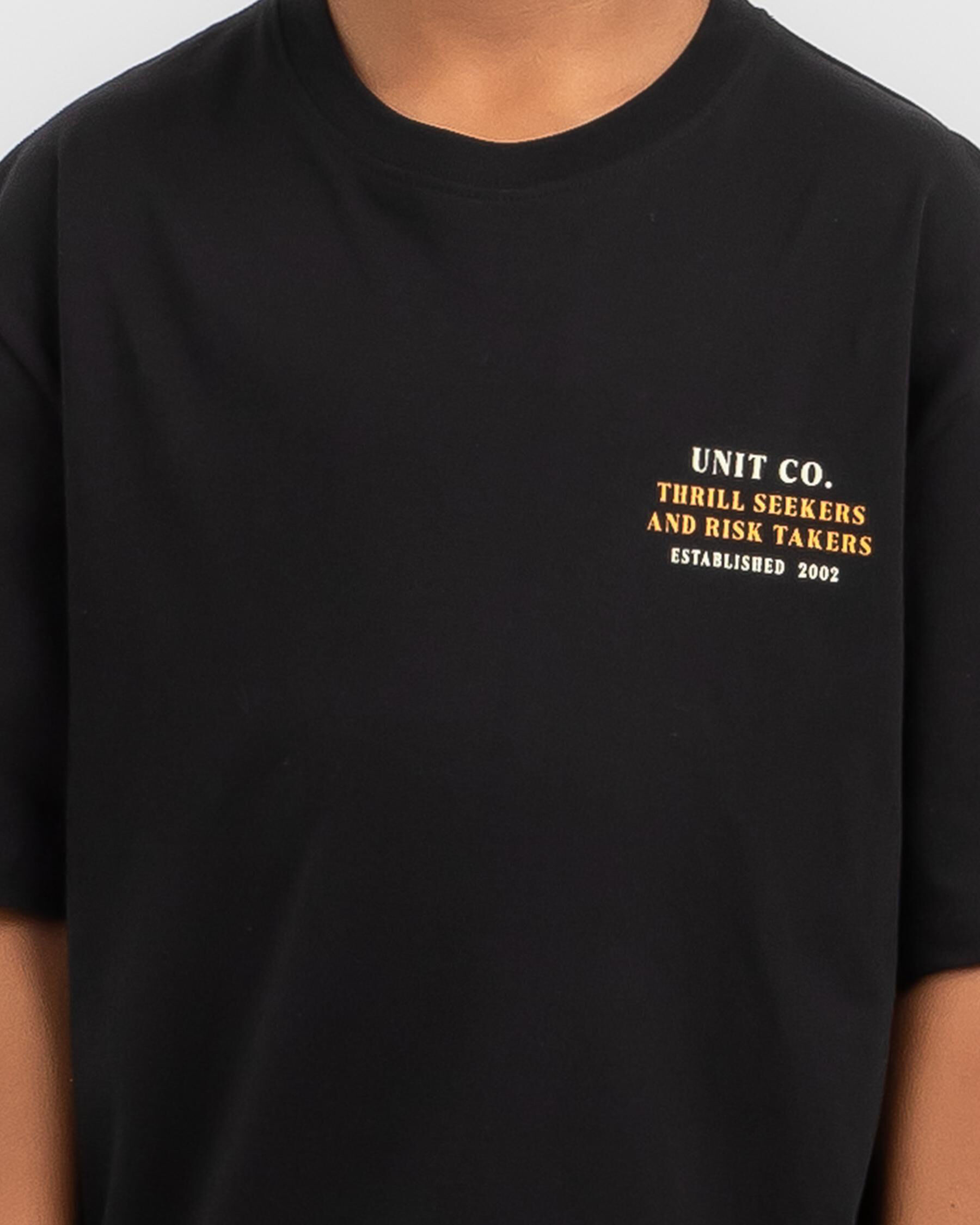 Unit Boys' Risky T-Shirt In Black - FREE* Shipping & Easy Returns