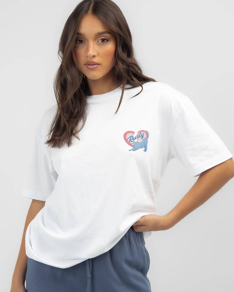 Rusty Heartbreaker Oversized T-Shirt for Womens