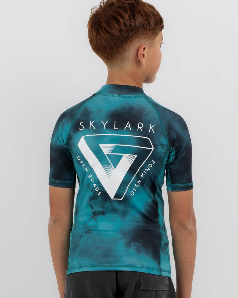 Skylark Boys' Emerged Short Sleeve Rash Vest for Mens