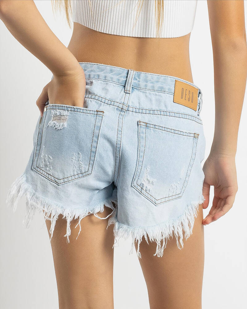 DESU Girls' Cyrus Micro Denim Shorts for Womens