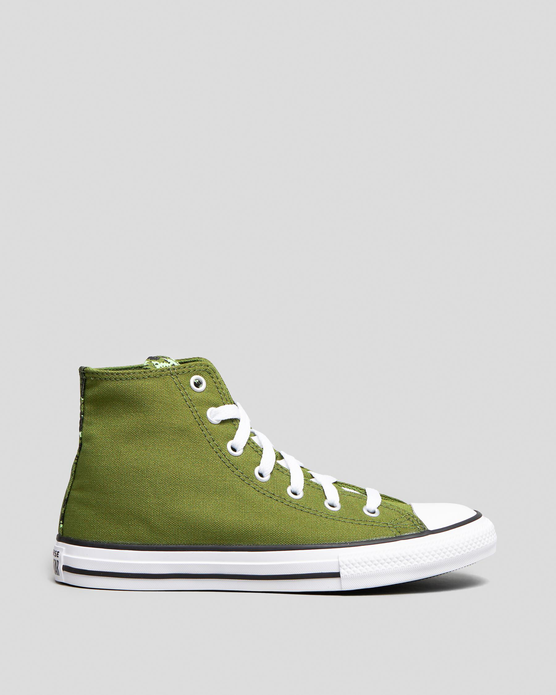 Khaki hotsell converse junior