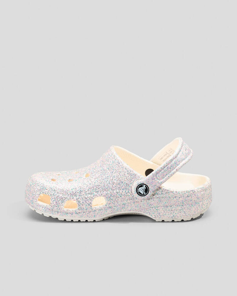 Crocs Kids' Classic Glitter Clogs for Unisex