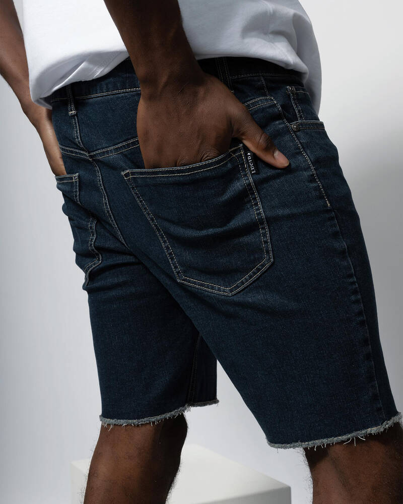 Lucid Candid Denim Walk Shorts for Mens