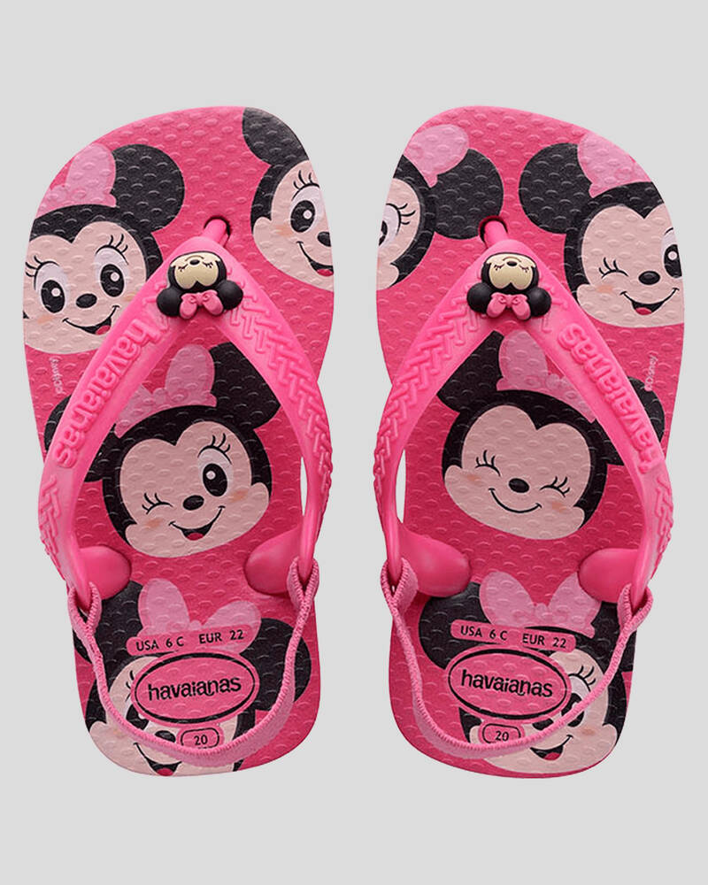 Shop Havaianas Toddlers' Disney Classic Thongs In Pink Flux - Fast ...