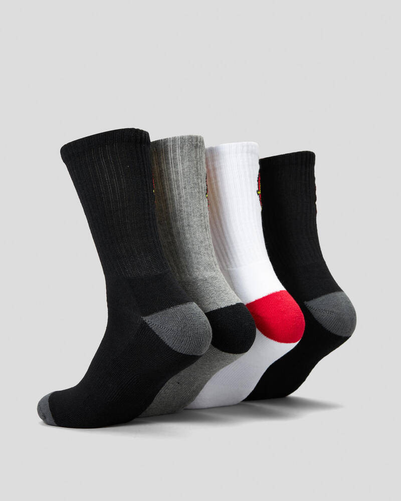 Santa Cruz Classic Dot Crew Socks 4 Pack for Mens