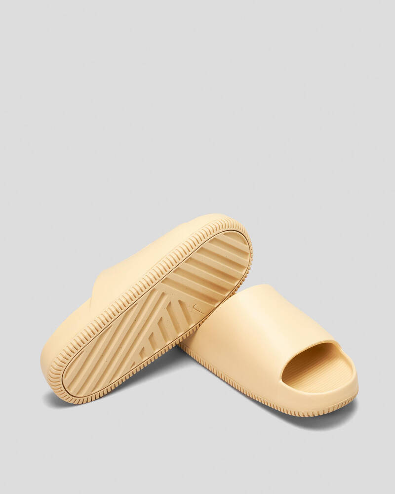 Shop Nike Womens Calm Slide Sandals In Sesame/sesame - Fast Shipping ...