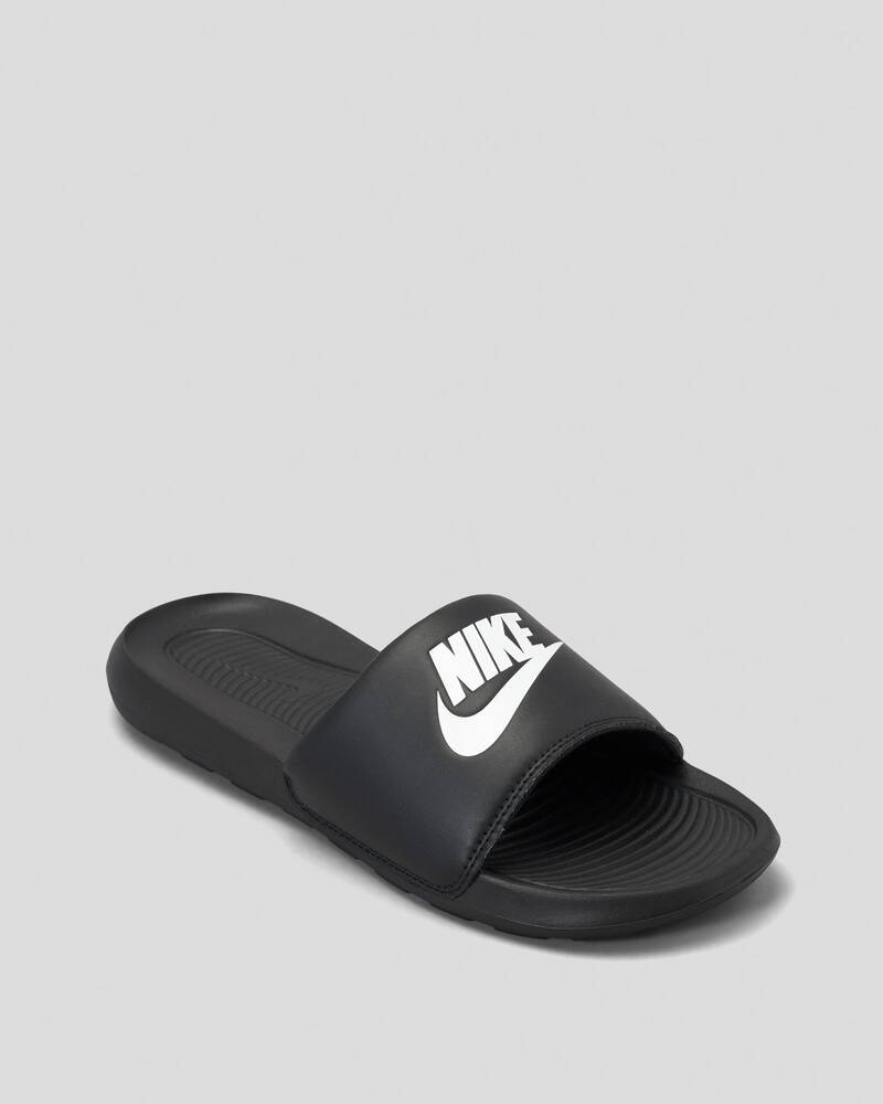 Shop Nike Victori One Slides In Black/white-black - Fast Shipping ...