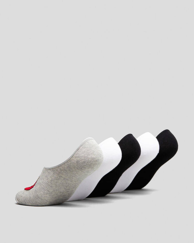 Santa Cruz Classic Dot No Show Socks 5 Pack for Mens