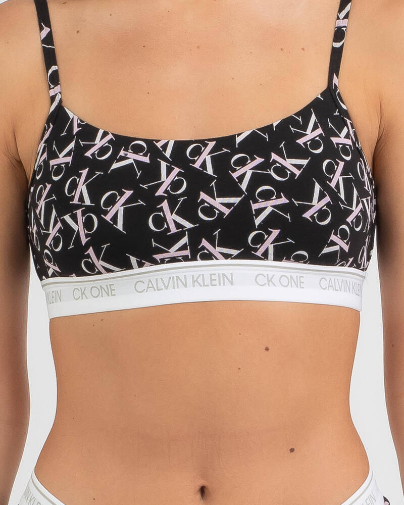 Calvin Klein Unlined Bralette In Logo Print/sand Rose - FREE* Shipping &  Easy Returns - City Beach United States