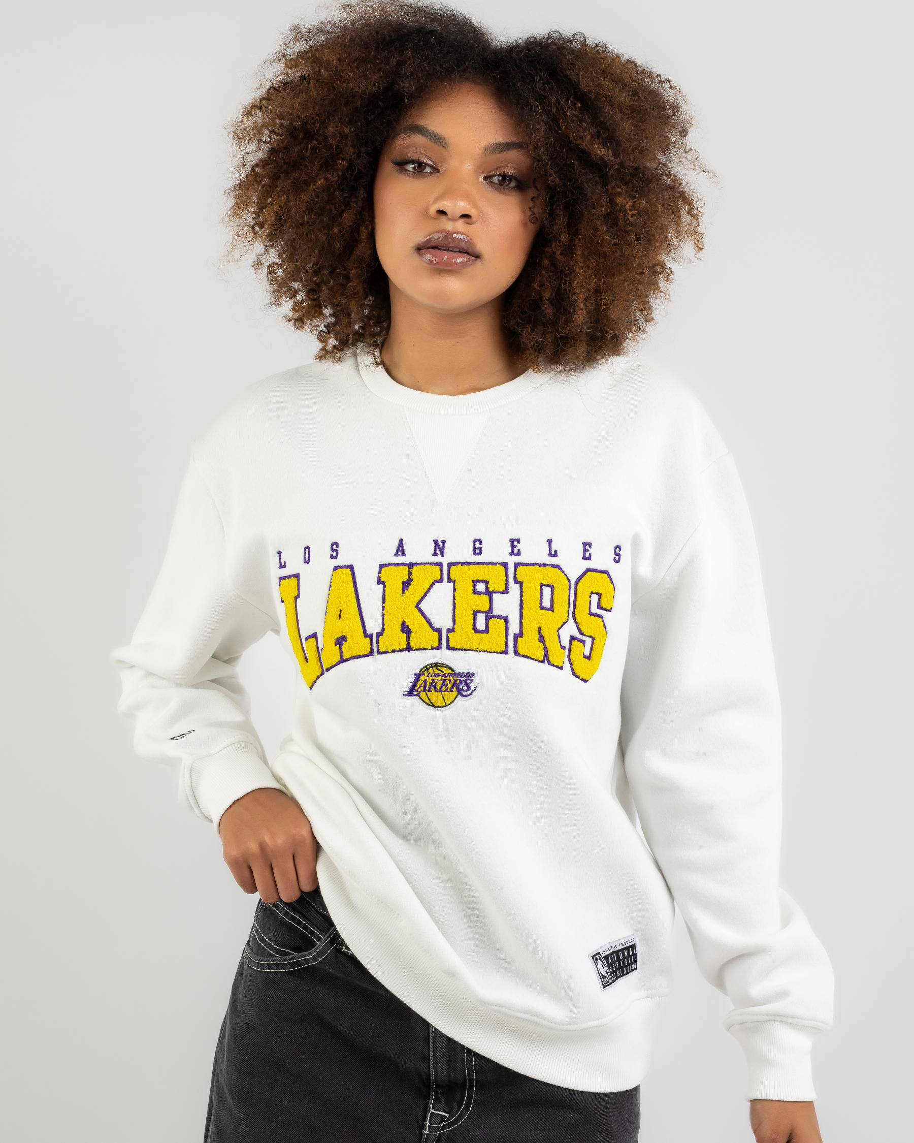 White 2024 lakers sweatshirt