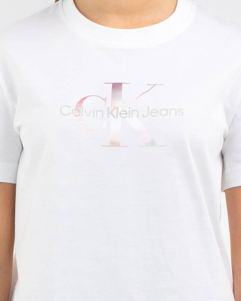 Calvin Klein Diffused Monologo Regular T-Shirt for Womens