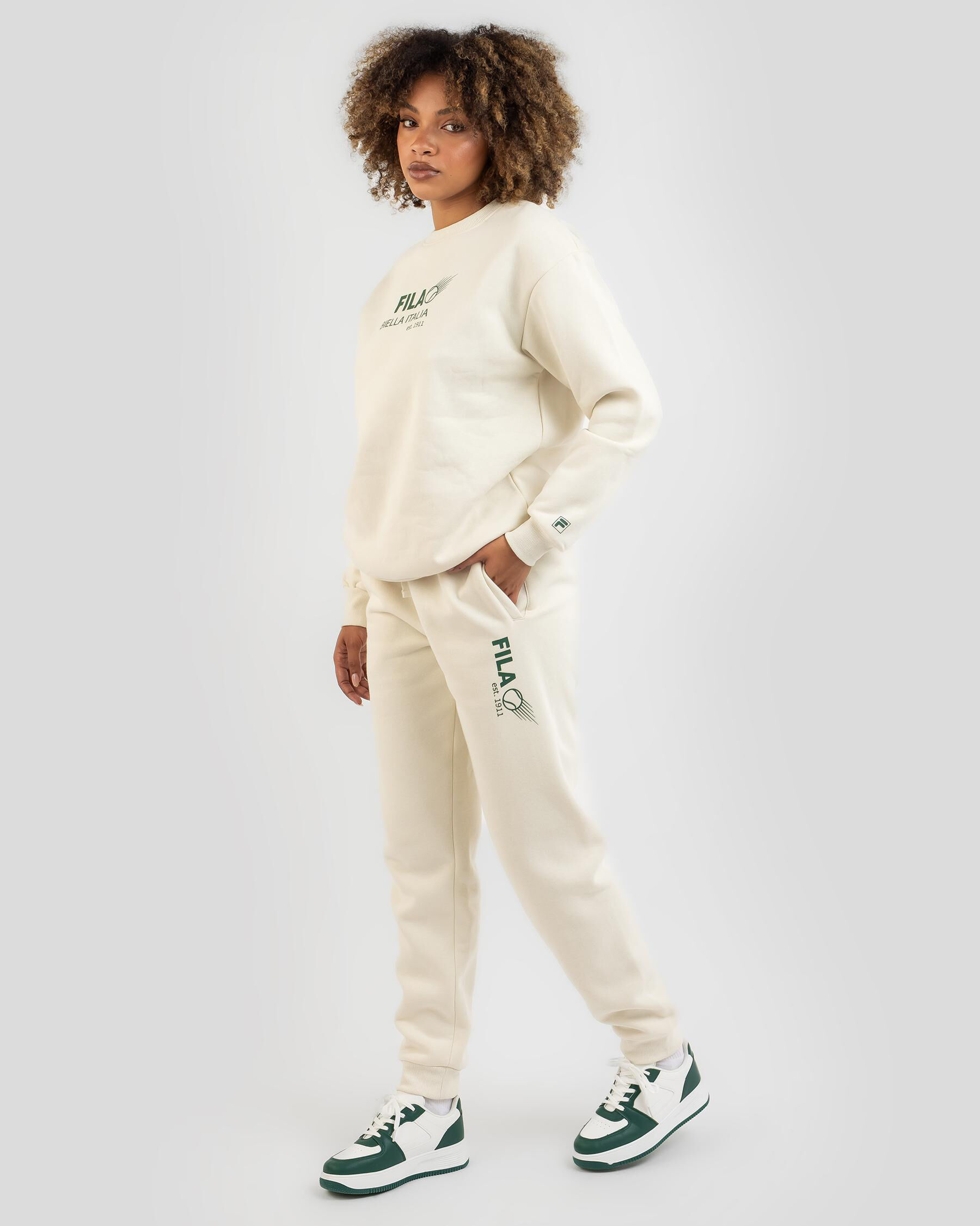 Fila City Sport Track Pants In Eggnog FREE Shipping Easy