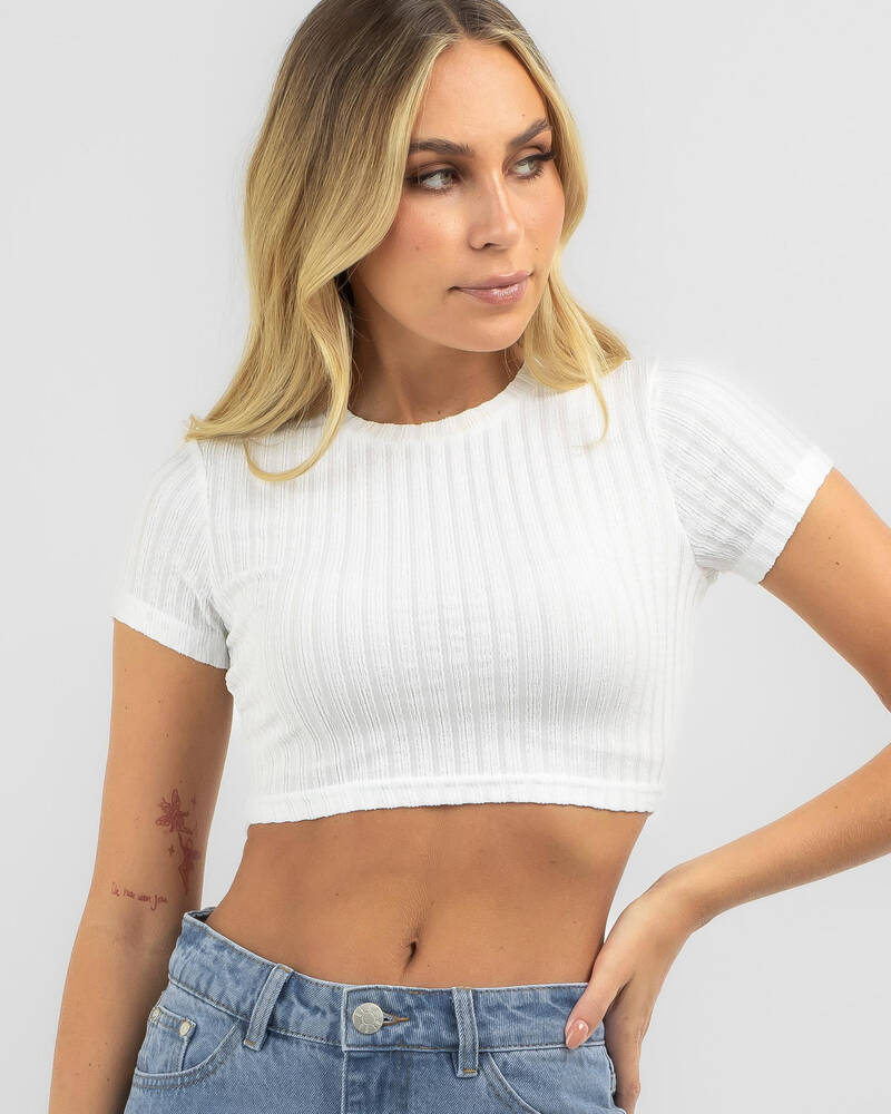 Ava And Ever Zavier Ultra Crop Baby Tee for Womens