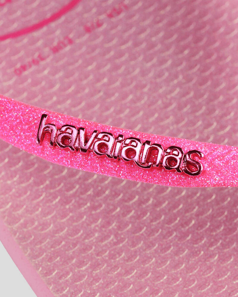 Havaianas Slim Glitter Iridescent Thongs for Womens