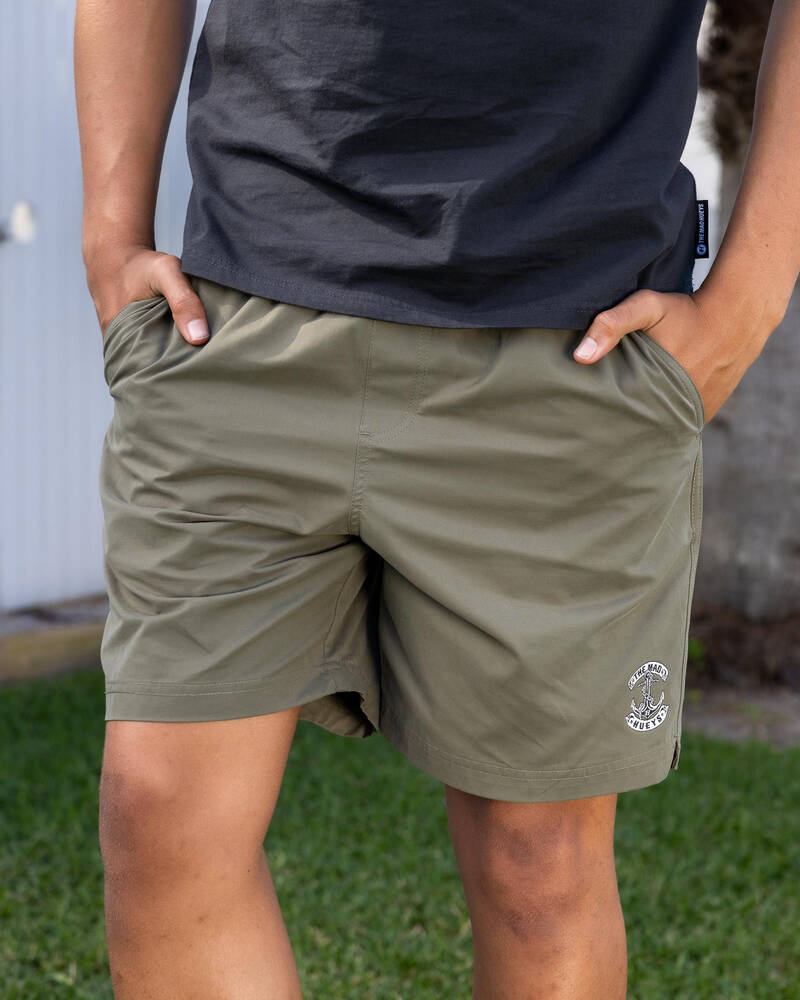 The Mad Hueys Skull Anchor Volley Shorts for Mens